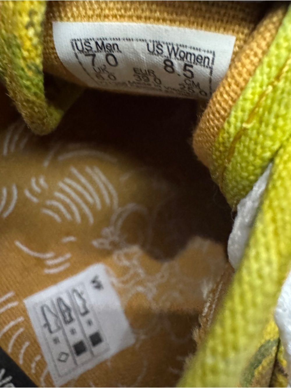 Vans Authentic Van Gogh Sunflowers Size 7 Mens - Picture 9 of 9
